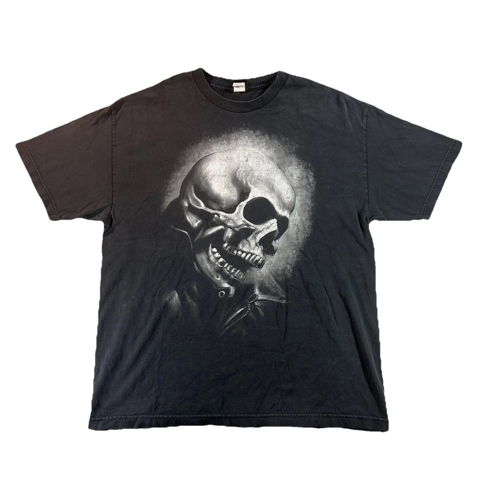 Marvel Shirt Mens XL Black Ghost Rider Skull Graphic Tee Mad Engine Biker